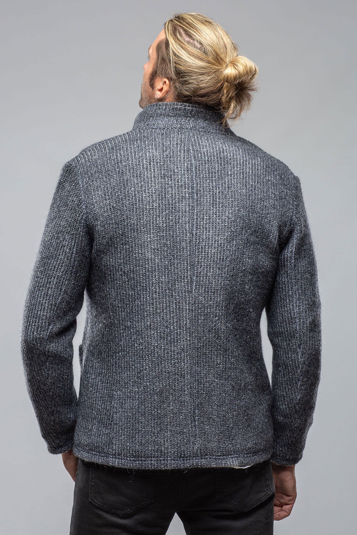 Cardigan Shirt Jacket In Navy - Image 5