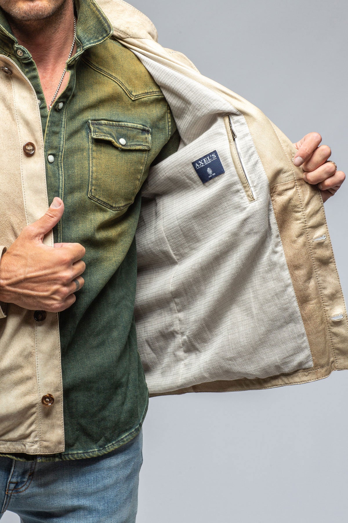 Elk Horn Suede Shirt In Palomino - Image 7