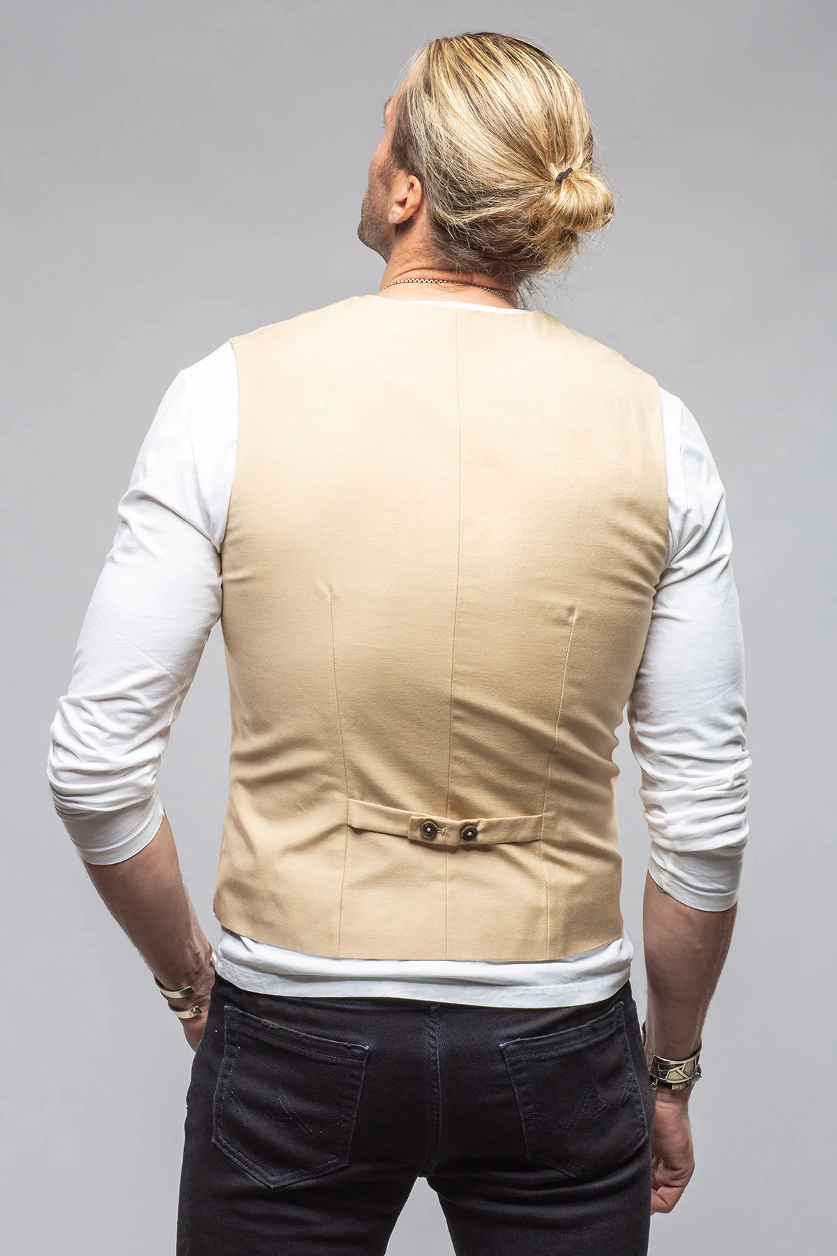 Ellis Tailored Vest In Hazelnut - Image 5