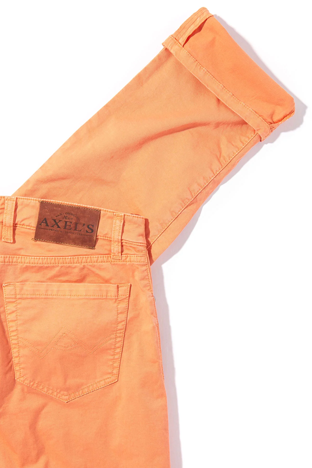 Flagstaff Stretch Cotton Twill in Tangerine - Image 4