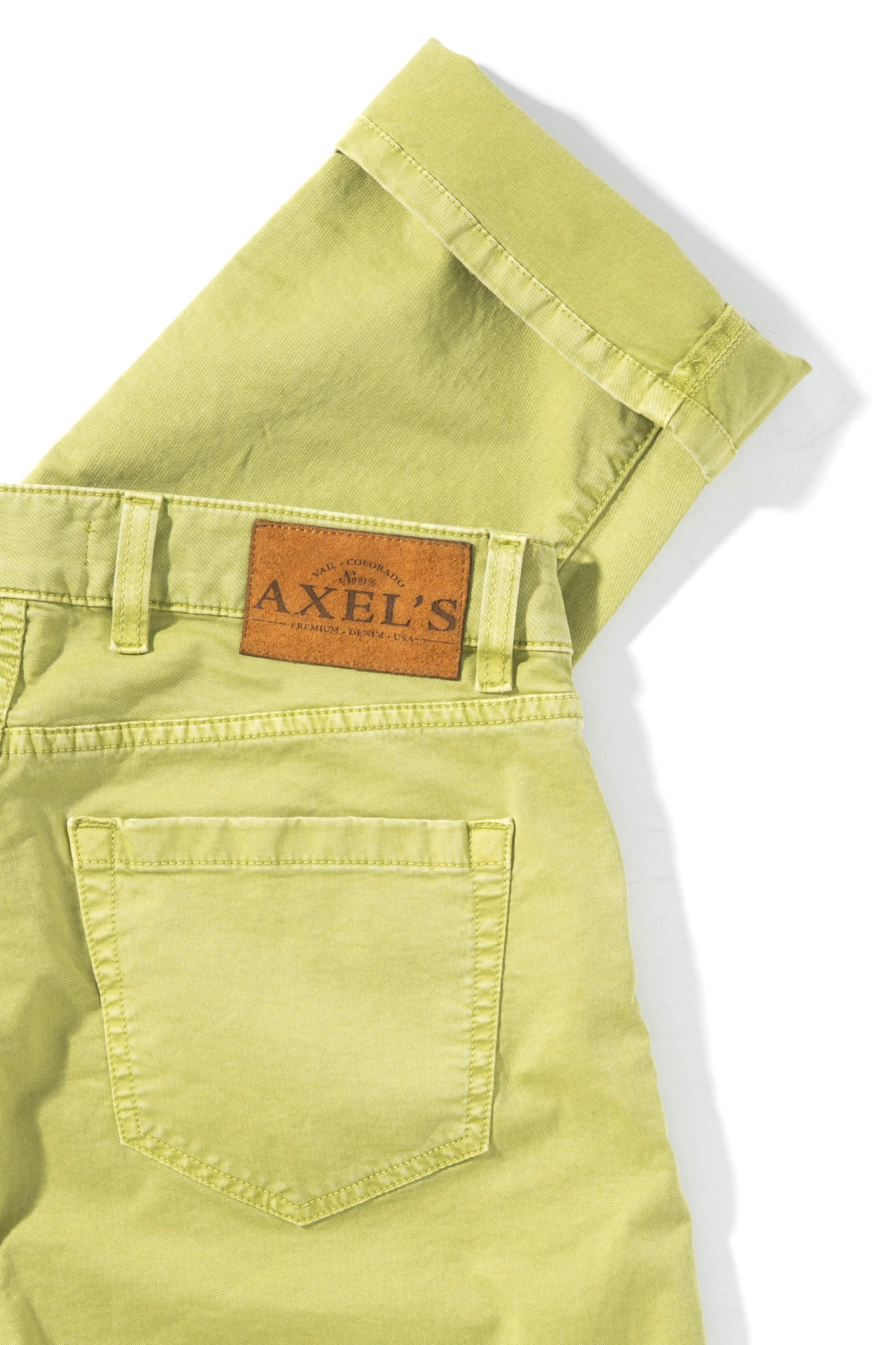 Flagstaff Stretch Cotton Twill in Lime - Image 3