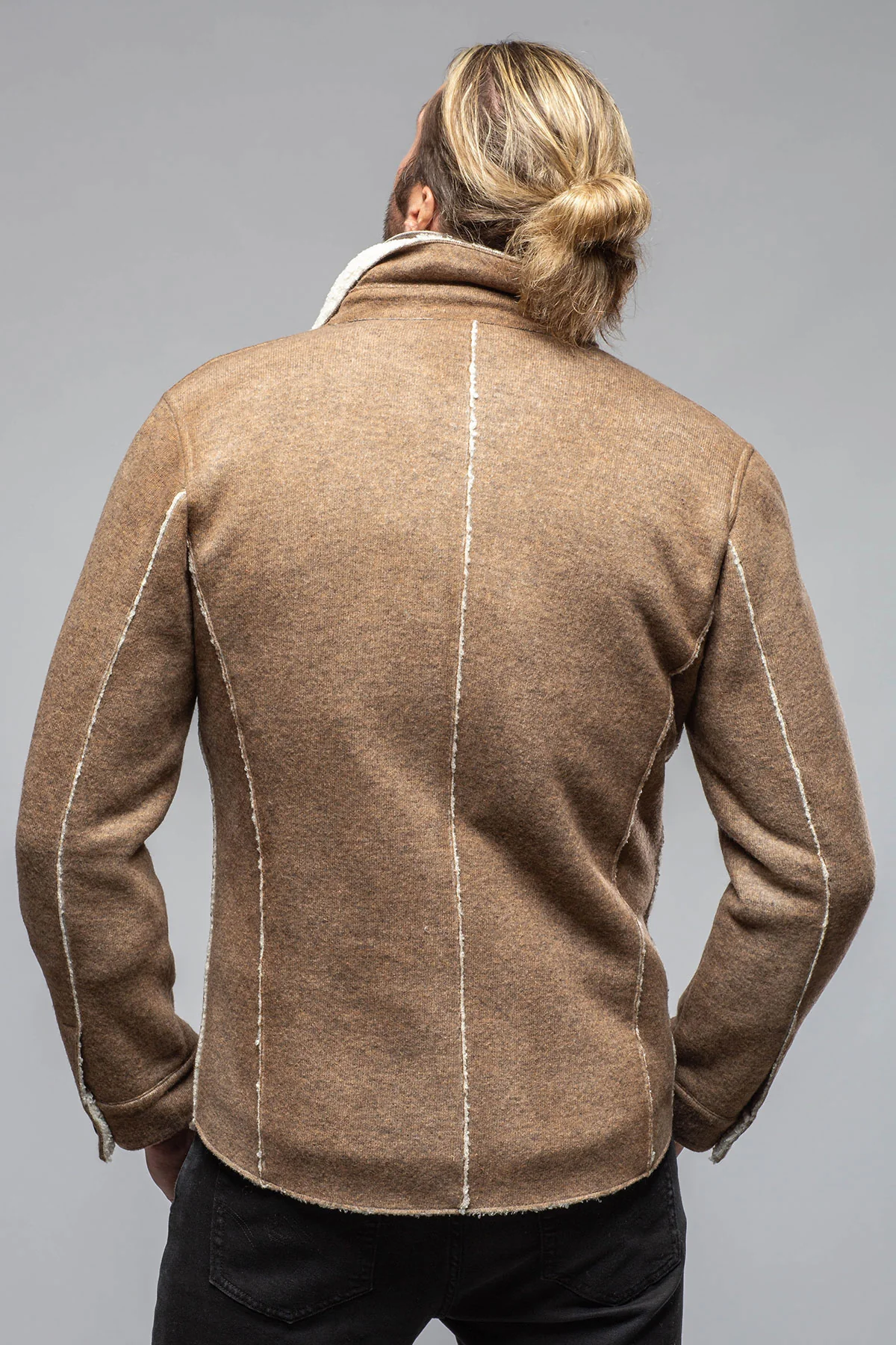 Kalispell Sherpa Shirt Jacket In Tan - Image 3