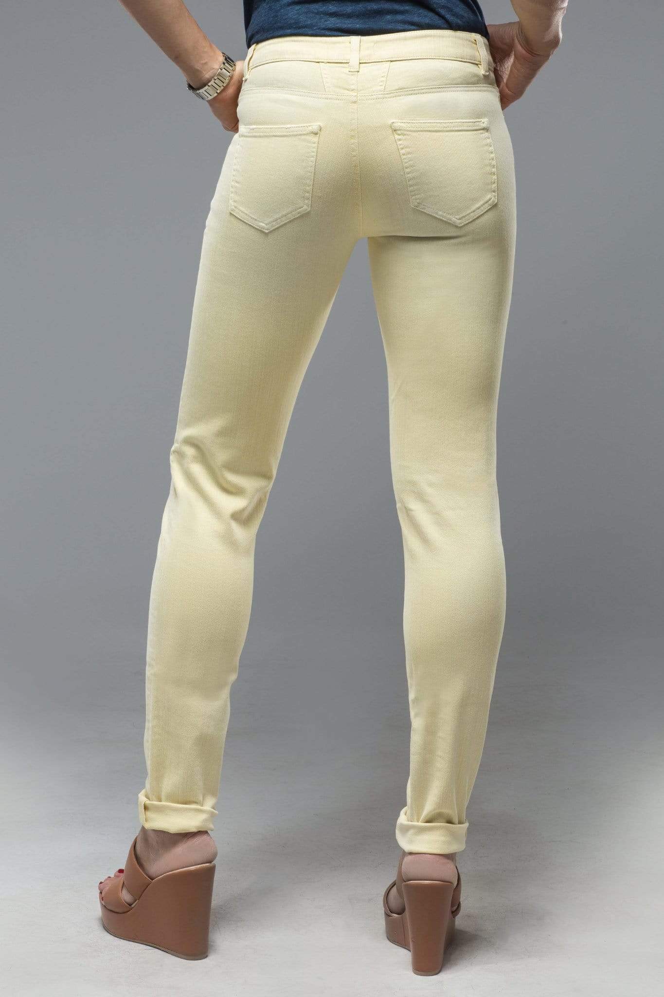 Madison Skinny Jeans In Washed Lemon - Image 3