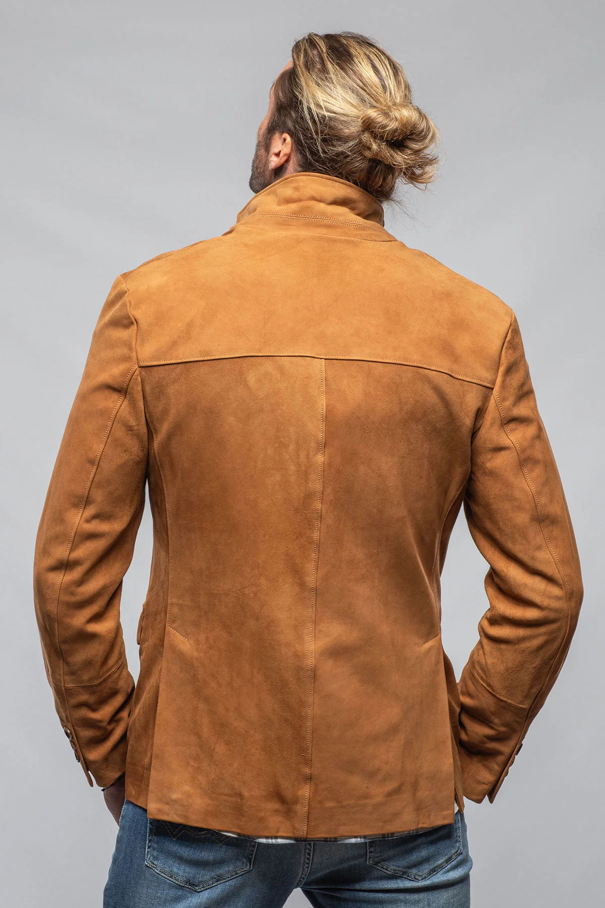 Maldito Suede Blazer In Cognac - Image 4