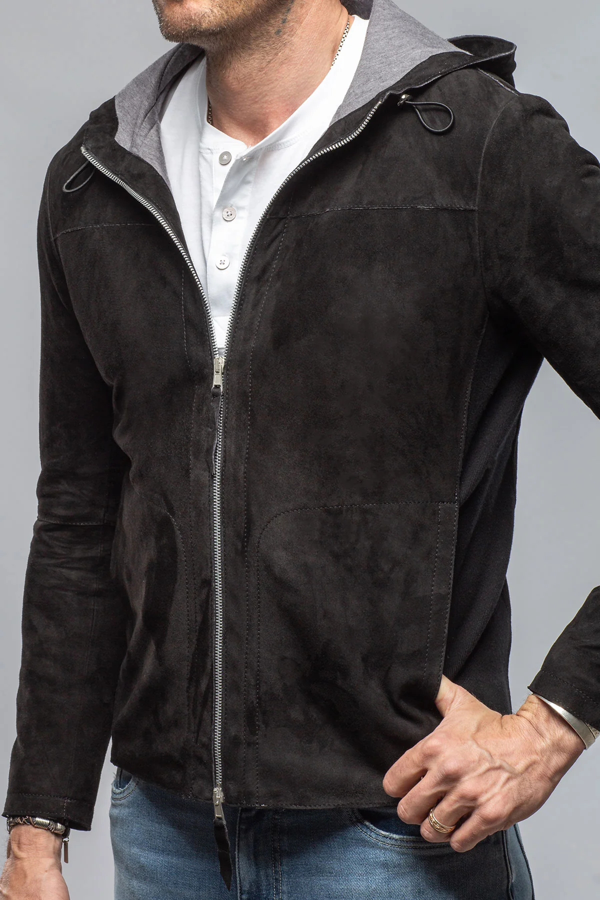 Reston Hooded Suede Jacket - Image 3