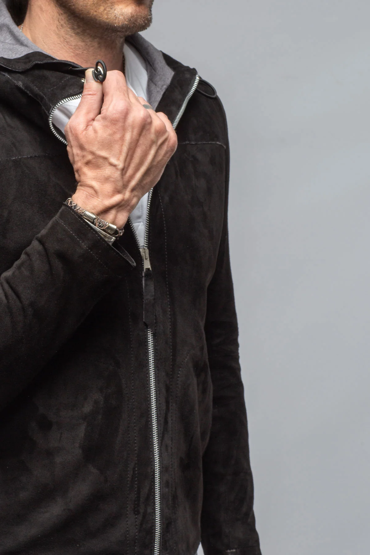 Reston Hooded Suede Jacket - Image 4