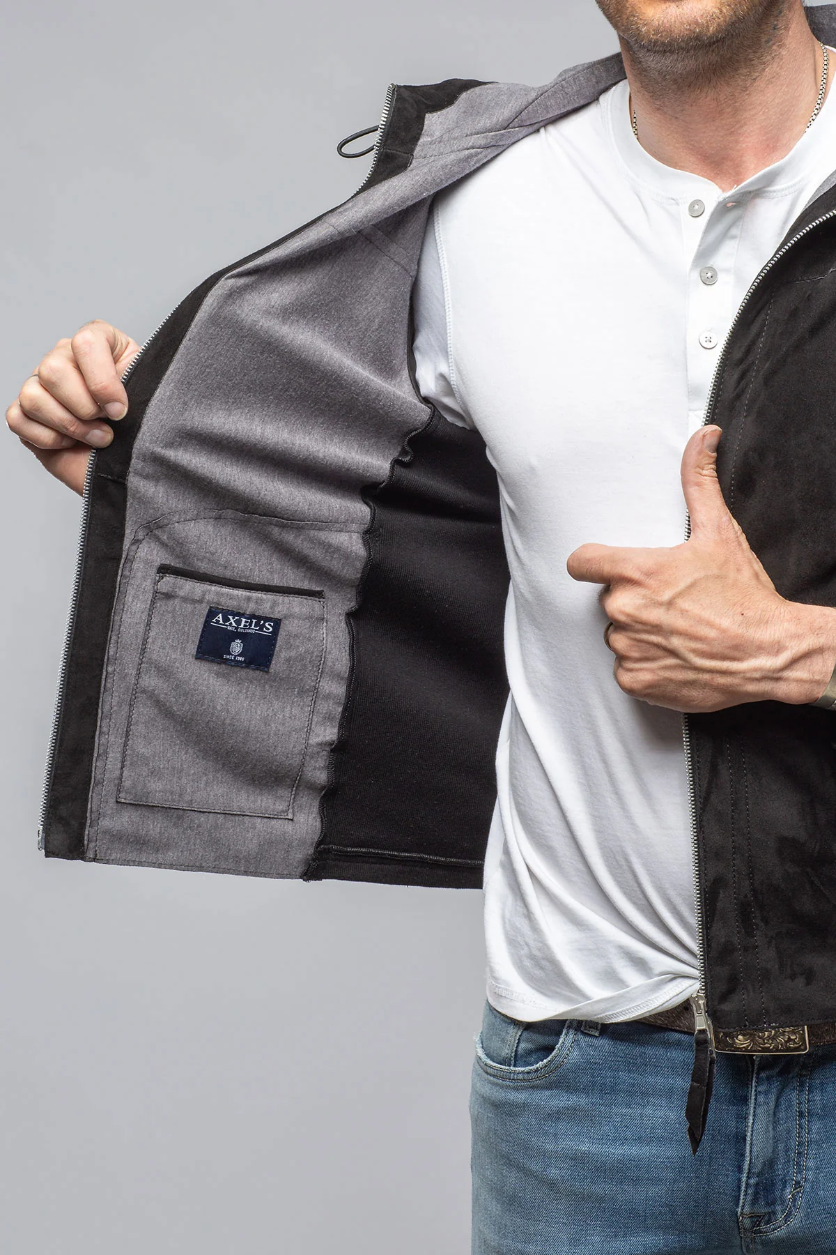 Reston Hooded Suede Jacket - Image 7