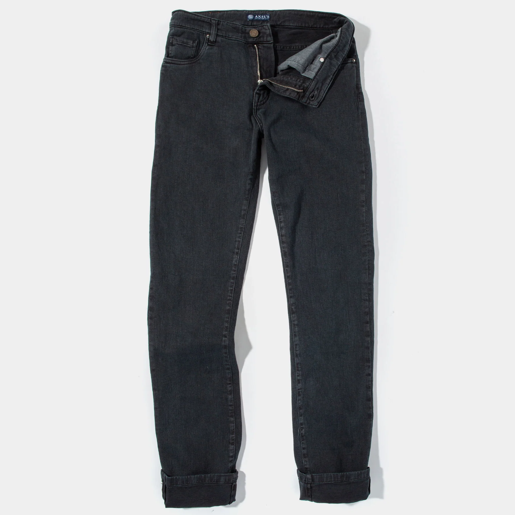 Taos Slim Cotton/Linen Denim in Anthracite - Image 5
